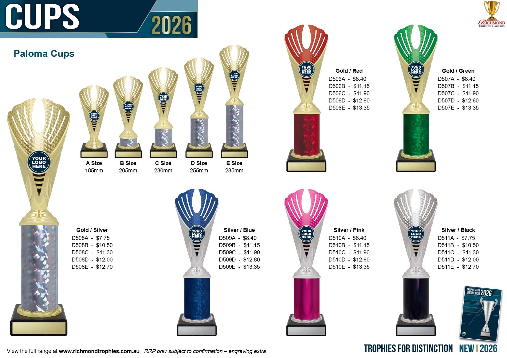 Cups 2026 flyer: Paloma Cups