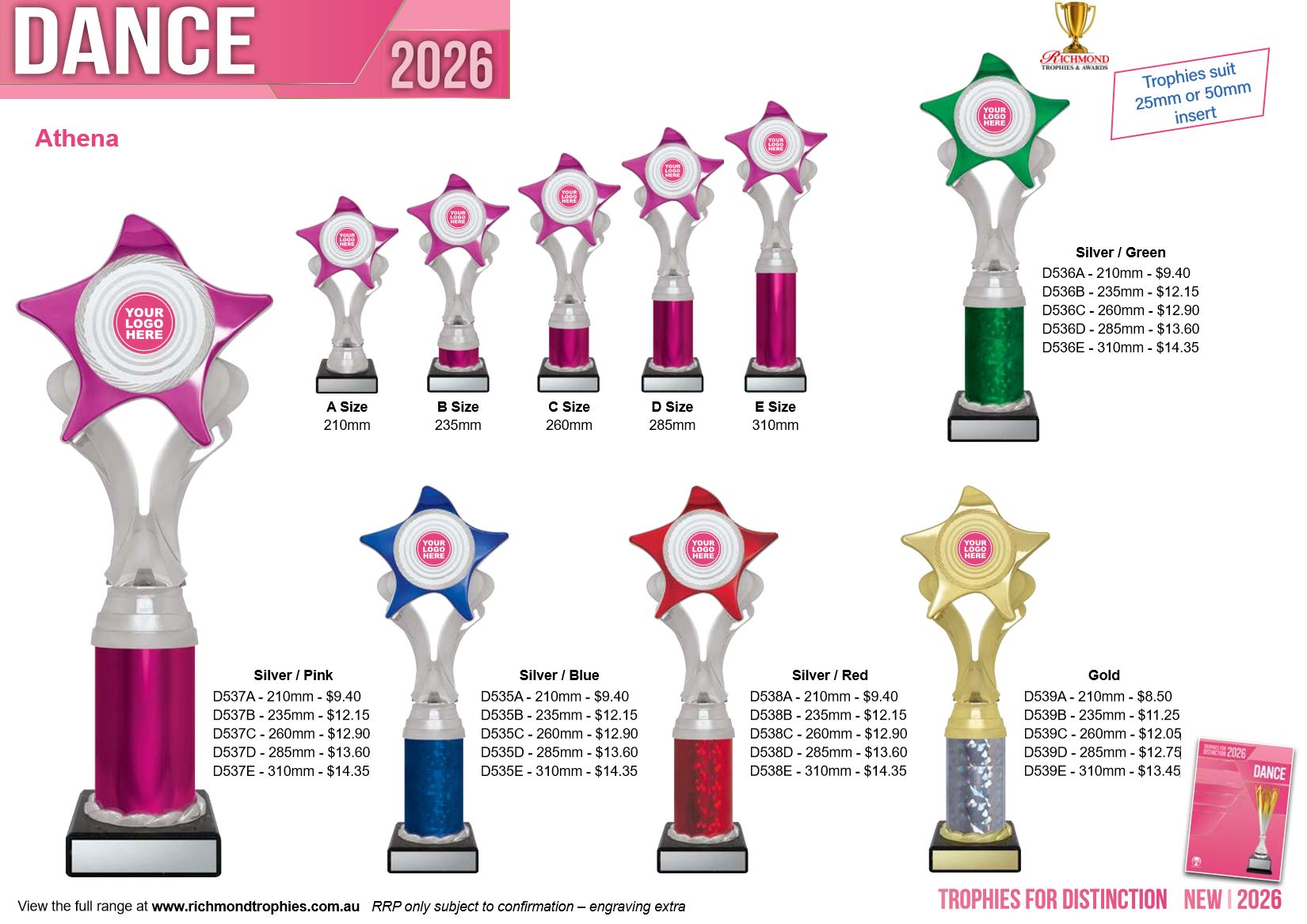 Dance 2026 flyer: Athena trophies