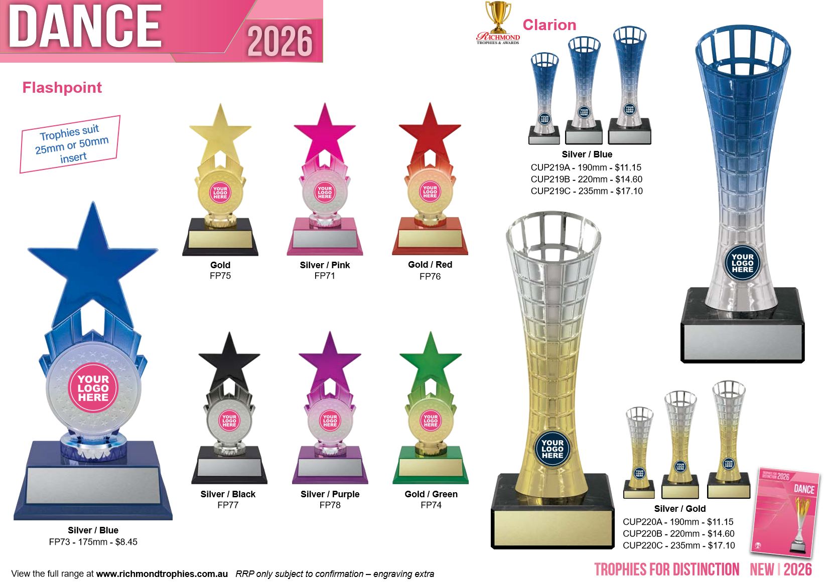 Dance 2026 flyer: Flashpoint and Clarion trophies